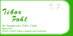 tibor pohl business card